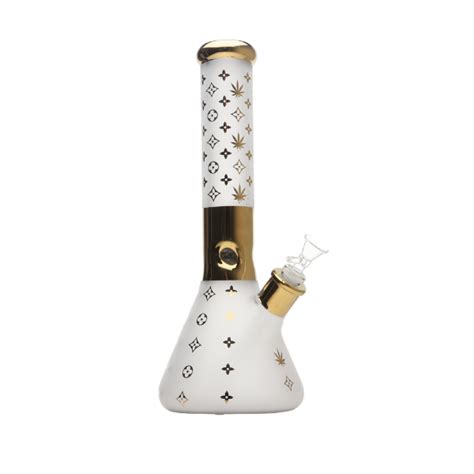 LV Themed Designer Beaker Bong .